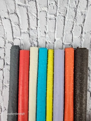 Retazos de patrón de avestruz en relieve | Recortes | Piezas | Paquete (tamaño grande) cuero Foto 1 de 4