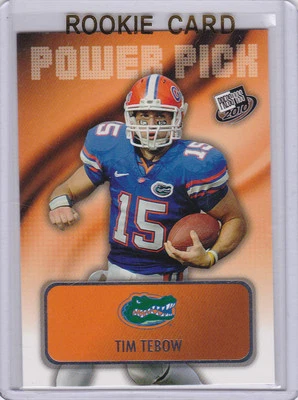 TIM TEBOW Florida Gators POWER PICK ROOKIE CARD Football DENVER BRONCOS RC - Image 1 of 2