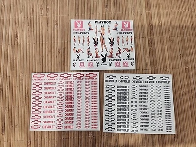 Water Slide Decals For Hotwheels Playboy Chevrolet - image 1 of 4