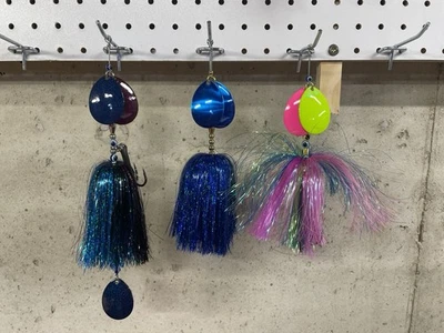 3 Musky Bucktail Lures. Use But In Great Condition. Free Shipping. (#1) - Image 1 of 4