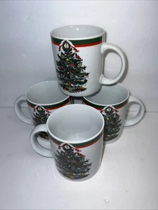 Topco Ribbons & Tree Porzellan Porzellan Set 4 Tassen - Bild 1 von 7
