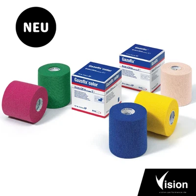 BSN ESSITY GAZOFIX COLOR Latexfrei Fixierbinde Elastisch Selbsthaftend Baumwollanteil