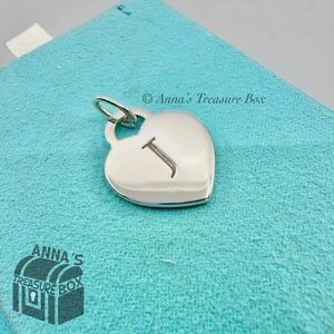 Tiffany & Co. 925 Plata Letra J Alfabeto Inicial Corazón Etiqueta Colgante Dije (pch) - Imagen 1 de 5