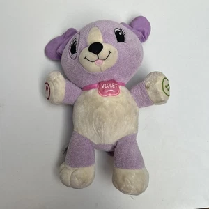 LEAP FROG MY PAL VIOLETA MÚSICA INTERACTIVA PARLANTE CACHORRO PERRO PELUCHE PÚRPURA/BLANCO - Imagen 1 de 9