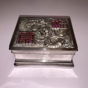 Ornate Vintage Japanese Trinket Box "Made In Occupied Japan" - Picture 1 of 12