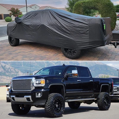 210T Custom Outdoor Waterproof Pickup Truck Cover For GMC Sierra 2500 Crew Jleth - Image 1 of 4