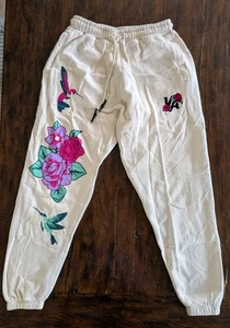 YoungLA 203 Zen Jogginghose Herren L Floral Kolibri Grafik Baumwolle Sweatpant - Bild 1 von 15