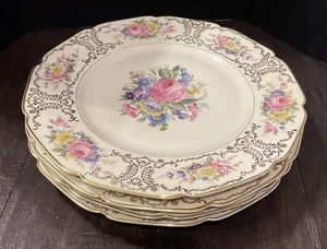 Lady Louise Heinrich Bavaria Germany Dinner Plate Plates 10” Set Of 4 Vintage - Picture 1 of 4