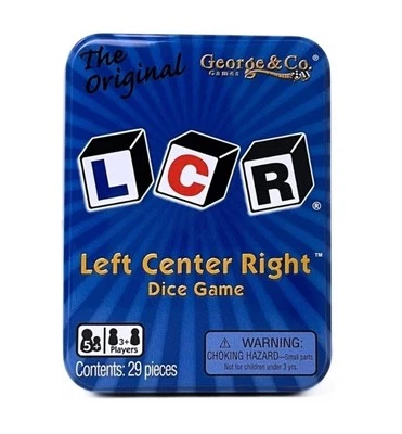 LCR® Left Center Right™ Dice Game - Blue Tin - Image 1 of 4