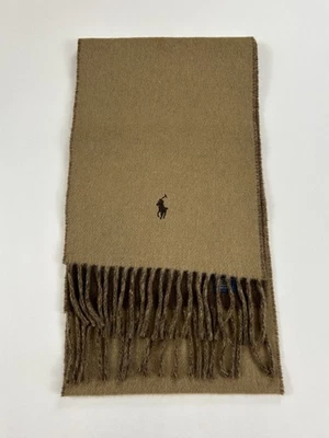 **DEFECTO MENOR** Bufanda Polo Ralph Lauren Mezcla Lana Sólida - Tostado/Marrón - Foto 1 de 4