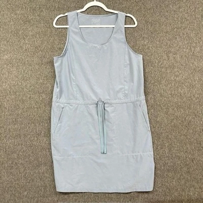 Vestido Patagonia Mujer Medio Azul Claro Sin Mangas Cordón Cintura Bolsillos Eco Foto 1 de 4