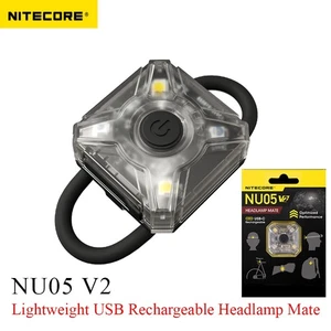 NiteCore NU05 V2 USB-C Recargable Rojo Blanco Señal de Seguridad Luz Faro Mate - Imagen 1 de 24
