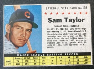 1961 Post Baseball #198 Sam Taylor MLB Chicago Cubs - Bild 1 von 2
