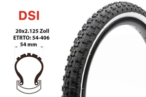 20 Zoll Fahrrad Reifen 20x2.125 BMX Mantel MTB Decke 54-406 Weisswand tire - Bild 1 von 5
