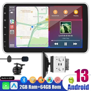 Android 13 Double 2Din 10.1" Car Stereo Wireless CarPlay Auto Radio GPS WiFi FM - Picture 1 of 17