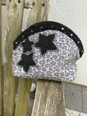 Mary Frances Wild Star Beaded Grey Crossbody Bag B - Image 1 of 4