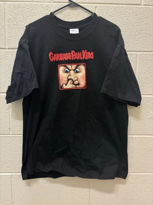 Винтажная детская вязаная футболка Garbage Pail Metal Head Y2k M&O L грубый юмор винтажная б/у в отличном состоянии - Изображение 1 из 4