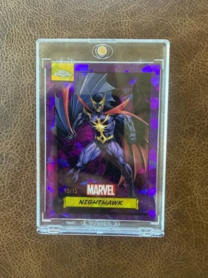 2024 Topps Chrome Marvel Sapphire Nighthawk Purple Sapphrie /15 P - Image 1 of 2