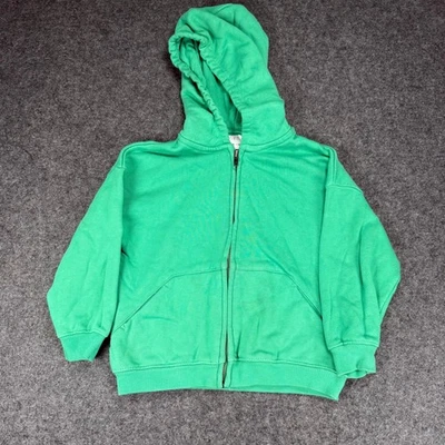 Sudadera con Capucha Zara Niños Cremallera Completa Verde Talla 3-4 Años Niños Foto 1 de 4