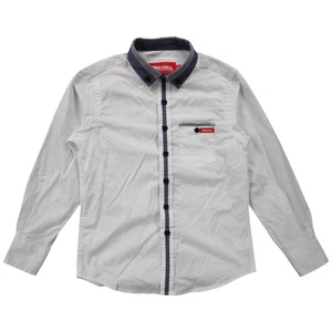 Diesel Jungen Hemd Größe 4 - 5 Jahre Weiß Langarm Kragen Baumwolle - Bild 1 von 8