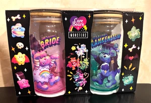 Care Bears x Universal Monsters Glass Tumbler 16 Oz Halloween Lid Straw 2-Pc Set - Picture 1 of 1