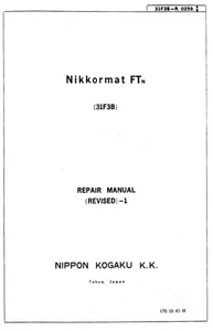 NIKON NIKKORMAT FTN Camera Service Repair Manual & Parts List PDF READ - Picture 1 of 2
