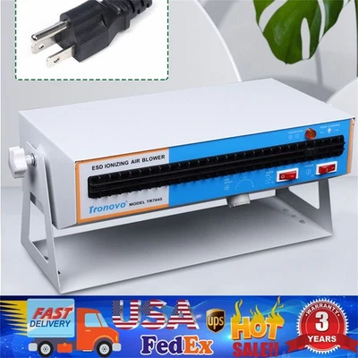 Ionizador antiestático ionizante soplador de aire ventilador de iones descarga eliminador estático 110 V Foto 1 de 4