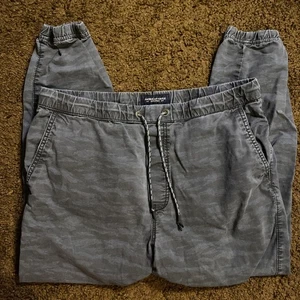Pantalones de chándal American Eagle para hombre L gris tigre 36x26 Extreme Flex cordón elástico - Imagen 1 de 11