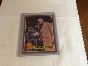 Discurso de despedida de béisbol Topps 1962 #144 excelente estado - Imagen 1 de 2