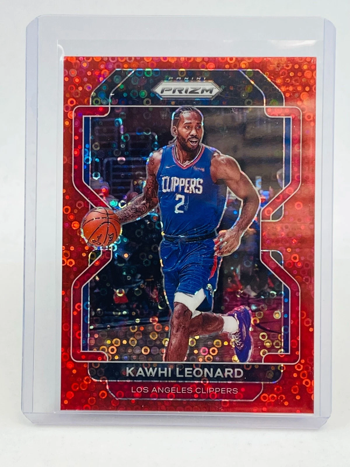 2021-22 Panini Prizm Kawhi Leonard Red Disco #046/100