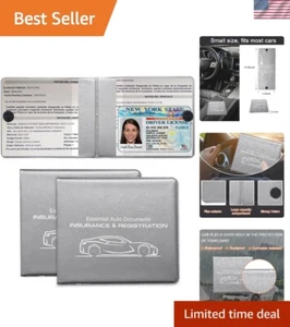 ESSENTIAL Car Auto Insurance Registration BLACK Document Holders 2 Pack - Picture 1 of 8