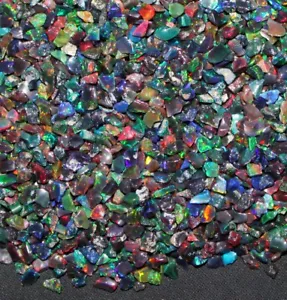 Natural black Ethiopian polished opal rough, Raw Black Opal crystal 100 Pcs - Picture 1 of 12