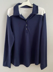 Vineyard Vines Performance Long Sleeve Golf Polo Navy White Shirt Size L NWT - Bild 1 von 4