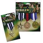 Army Hero Medals Military Soldier Gold Star Fancy Dress Costume Accessory Prop