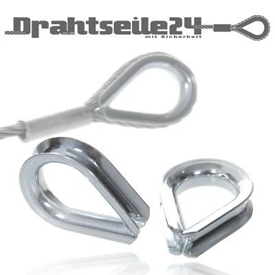 Kausche Kauschen Seil Drahtseil DIN 6899 3mm 5mm 7mm 10mm 12mm 13mm 16mm 17mm - Bild 1 von 3