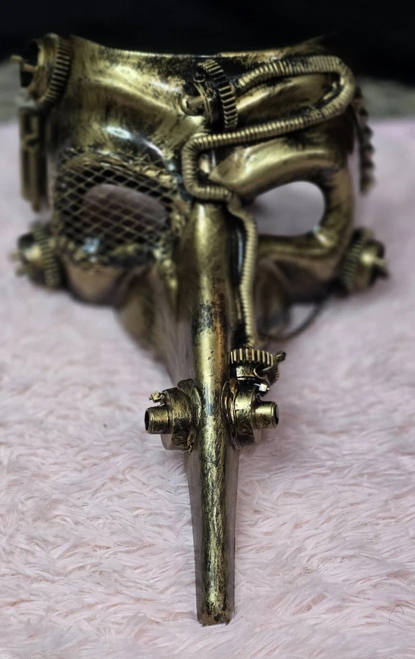 Máscara Steampunk Plástico Halloween Cosplay Plaga Doctor Mascarada Metal Look Foto 1 de 4