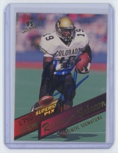 1995 Superior Pix Rashaan Salaam Rookie Auto 2740/3500 Football Card #20