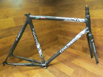 JUEGO DE CUADRO DE BICICLETA DE CARRETERA DE CARBONO ITALIANO COLNAGO C50 DE COLECCIÓN 55CM Foto 1 de 4