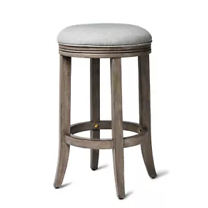 Maven Lane Backless Kitchen Swivel Stool, Reclaimed Oak,Counter Height Open Box) - Picture 1 of 6