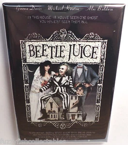 Beetlejuice Movie Poster 2" x 3" Refrigerator Locker MAGNET Baldwin Keaton Davis - Picture 1 of 3