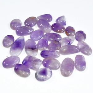 27 Pcs 331 Cts Natural Amethyst Loose Cabochon Gemstone Lot 30x10 10x5mm #3074 - Picture 1 of 6