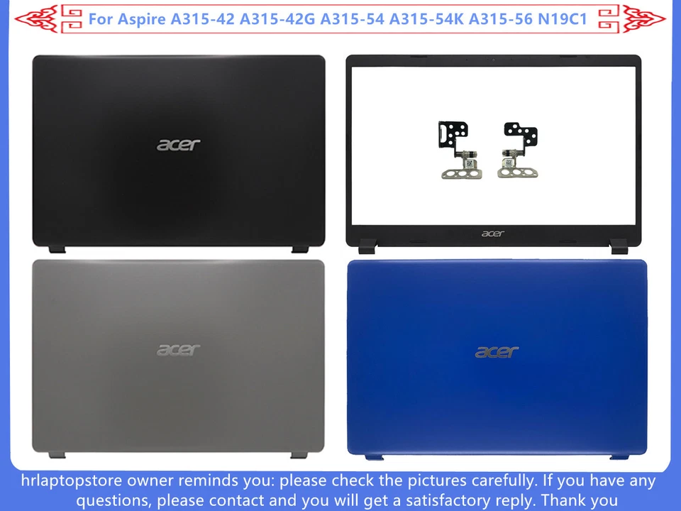 For Acer Aspire A315-42 A315-42G A315-54 A315-56 LCD Back Cover / Bezel / Hinges - Image 1 of 1