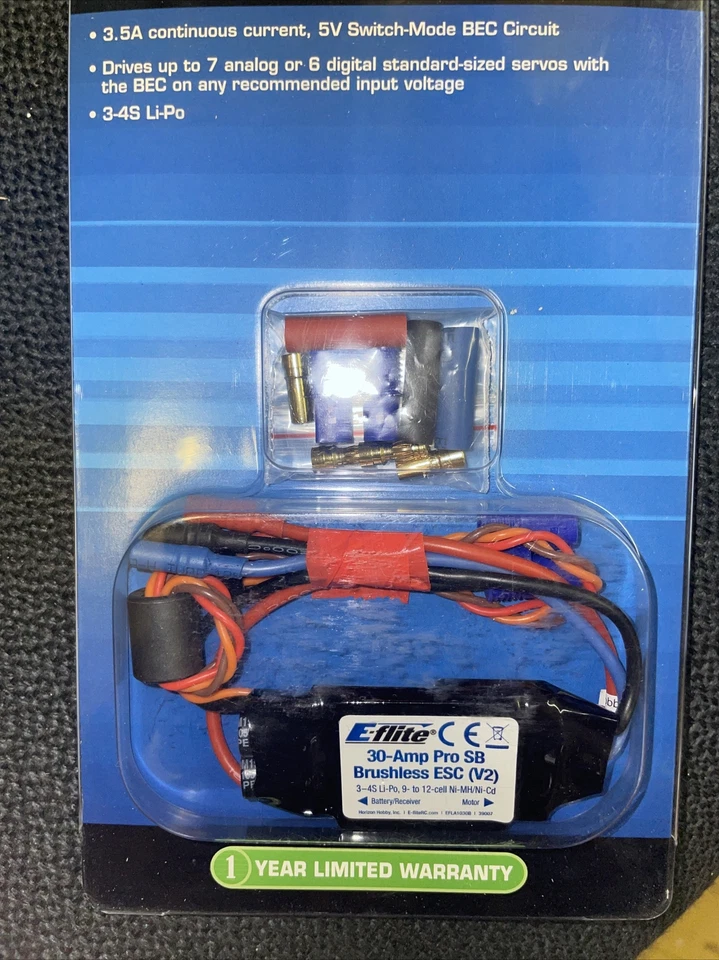 E-Flite ELFA1030B 30A Pro Brushless ESC (V2) • - Image 1 of 1