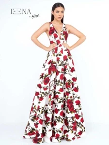 STUNNING Ieena For Mac Duggal Floral A-Line Formal Gown Dress Prom Size 0 - Picture 1 of 7
