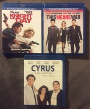 Knight and Day / Cyrus / This Means War (3 Blu-ray + 2 DVD lot)  VG