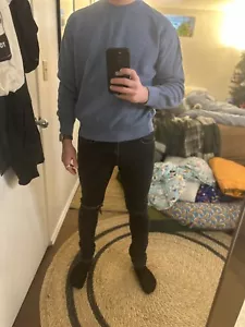 Zara Man Pullover Herren groß blau gerippt weich - Bild 1 von 3