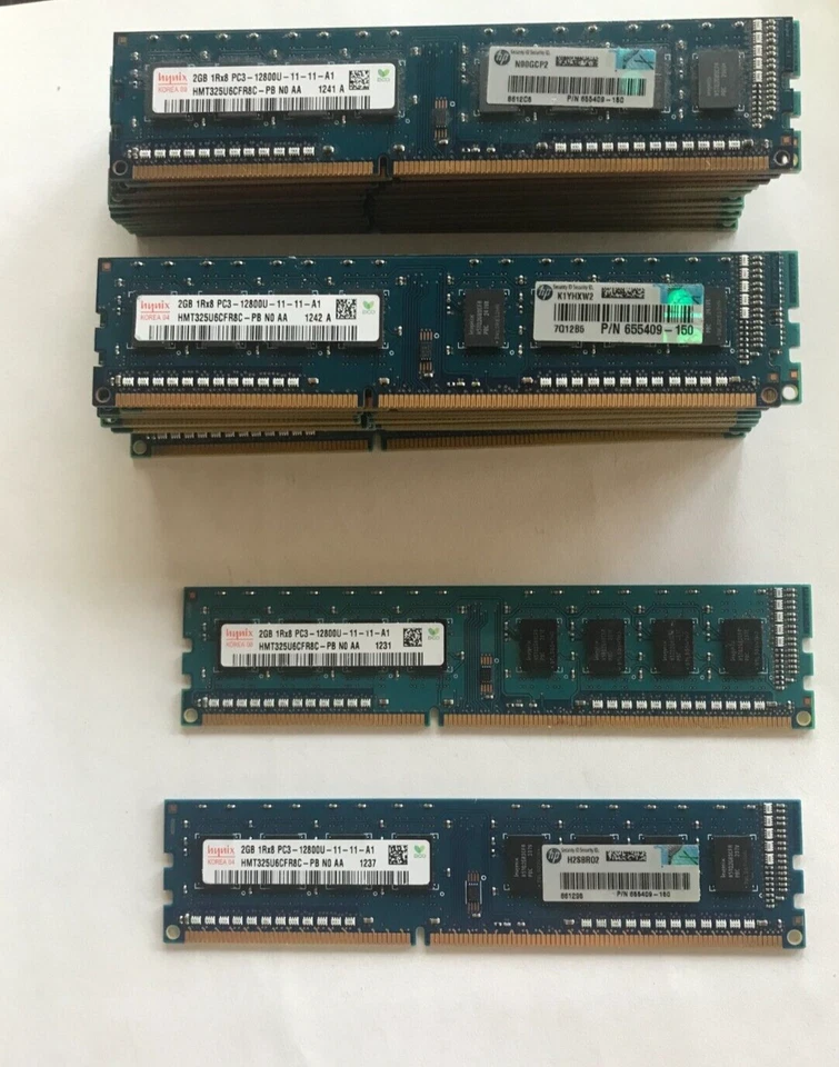 Hynix Memory PC3-12800U 2GB Desktop PC RAM DDR3 1RX8 HMT325U6CFR8C-PB - Image 1 of 1