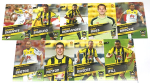 2013-14 SE A-LEAGUE + SOCCEROOS TRADING CARD BASE CARD TEAM SET (9)-WELLINGTON