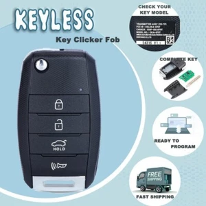 Key Fob for Kia Forte 2014 2015 2016 OSLOKA-870T Replacement Flip Remote Key Fob - Picture 1 of 4