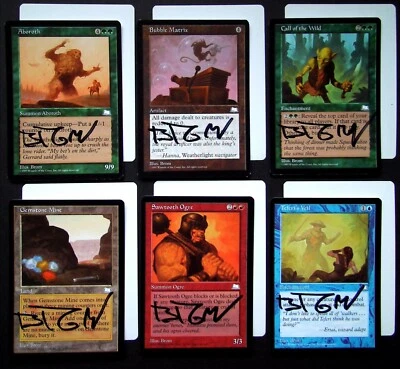 SIGNED MTG Artist Proof _ Brom _ Weatherlight _ GEMSTONE MINE, BUBBLE MATRIX +3 - Image 1 of 4